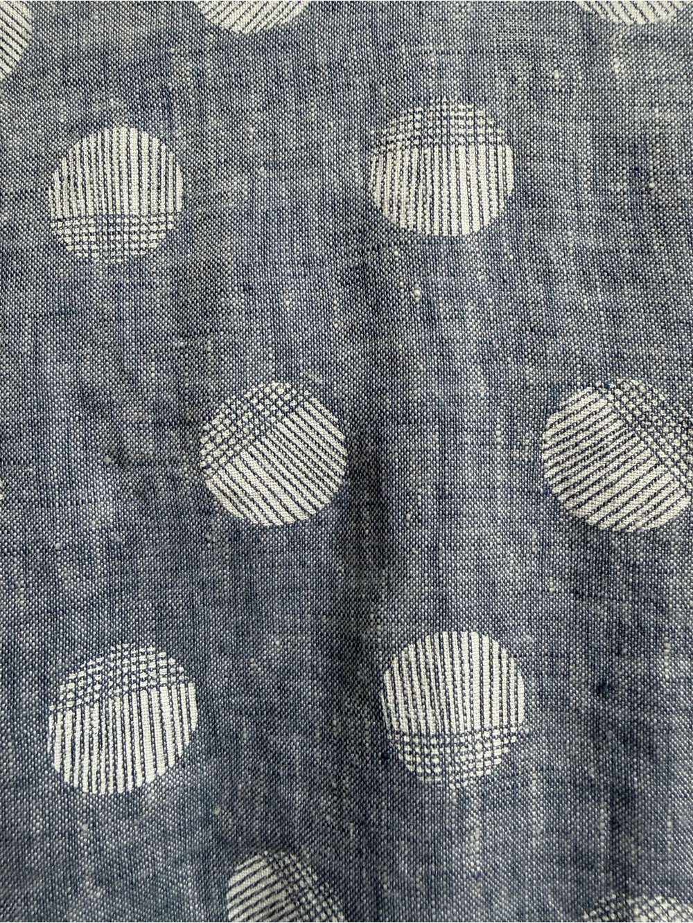 Habitat Clothe To Live In 100% Linen Button Down Shirt Polka Dot Size Medium - Picture 8 of 11